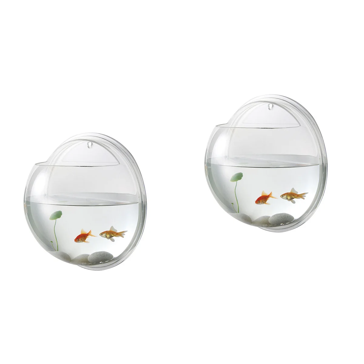 

Fish Tank Bowl Aquarium Wall Mountedhanging Bowls Tanksfor Acrylic Pot Mount Small Transparent Bubble Demi Cercle Air Live Clear