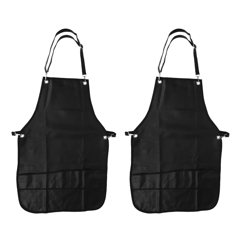 

Профессиональный парикмахерский фартук из ПУ кожи, с карманами