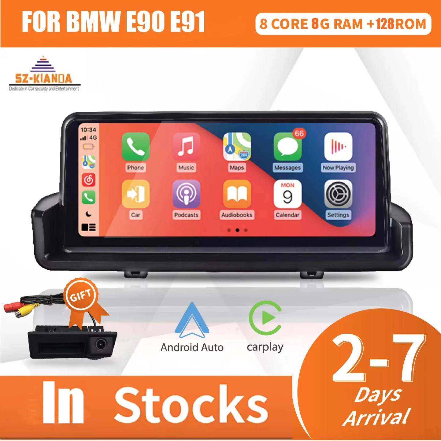 

10,25 "беспроводной Carplay Android автомобильный мультимедийный плеер для BMW 3 серии E90 E91 E92 E93 GPS Радио экран 4G