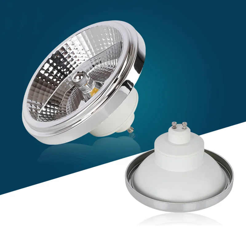 Купи Dimmable 15W COB LED AR111 lamp Reflector Cup G53 GU10 LED QR111 ES111 LED spotlight AC85-265V/DC12V Warm White за 547 рублей в магазине AliExpress