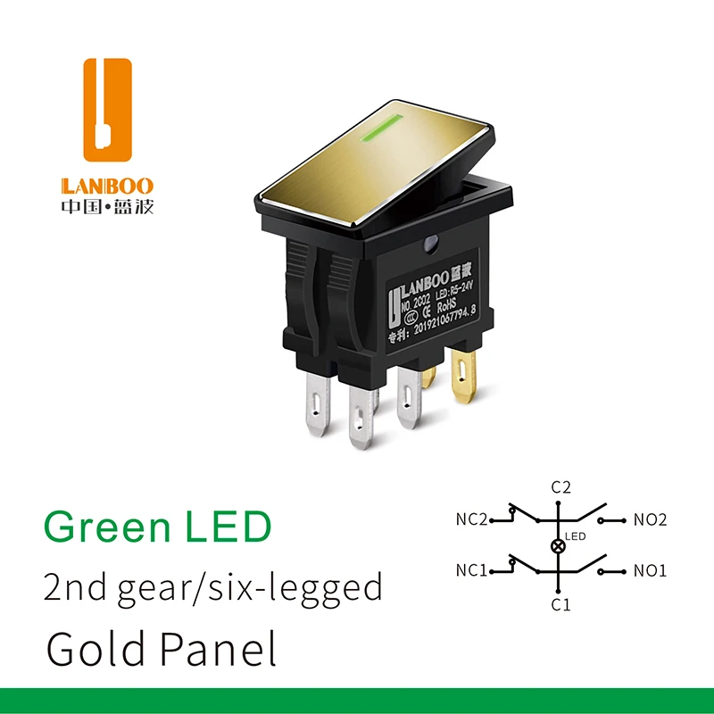 

Переключатель LANBOO1409 пластик 7А