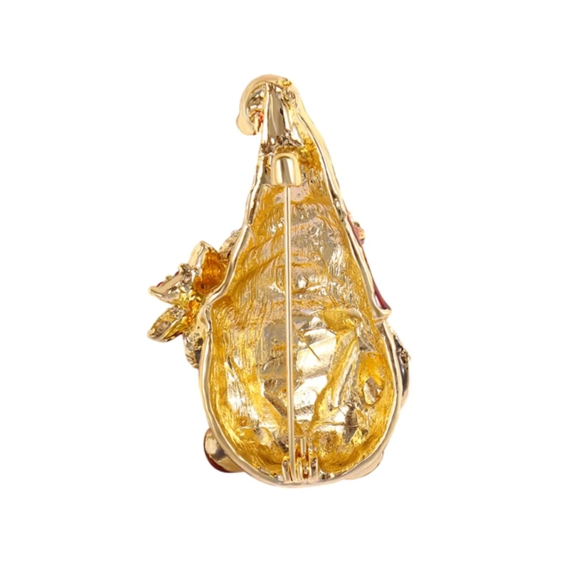 Брошь со стразами и кристаллами Санта-Клауса модная рождественская брошь