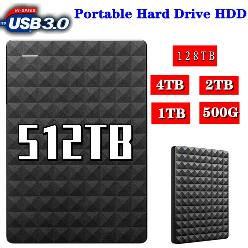 

Portable USB Hard Drive HDD 120MB/s Capacity 128TB Mobile External Hard Disk Office Computer Accessoires Expansion Capacity