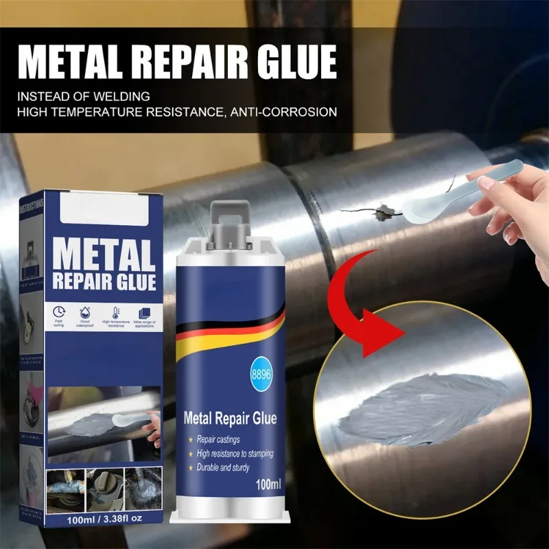 

Metal Repair Glue Casting AB Glue Cast Iron High Strength Repairing Adhesive Heat Resistance Cold Weld Industrial Repair Agent