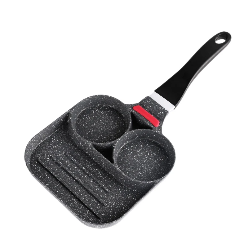 

2-Hole Frying Pot Pan Thickened Omelet Pan Non-Stick Pancake Steak Cooking Egg Ham Pans Home Breakfast Maker Cookware