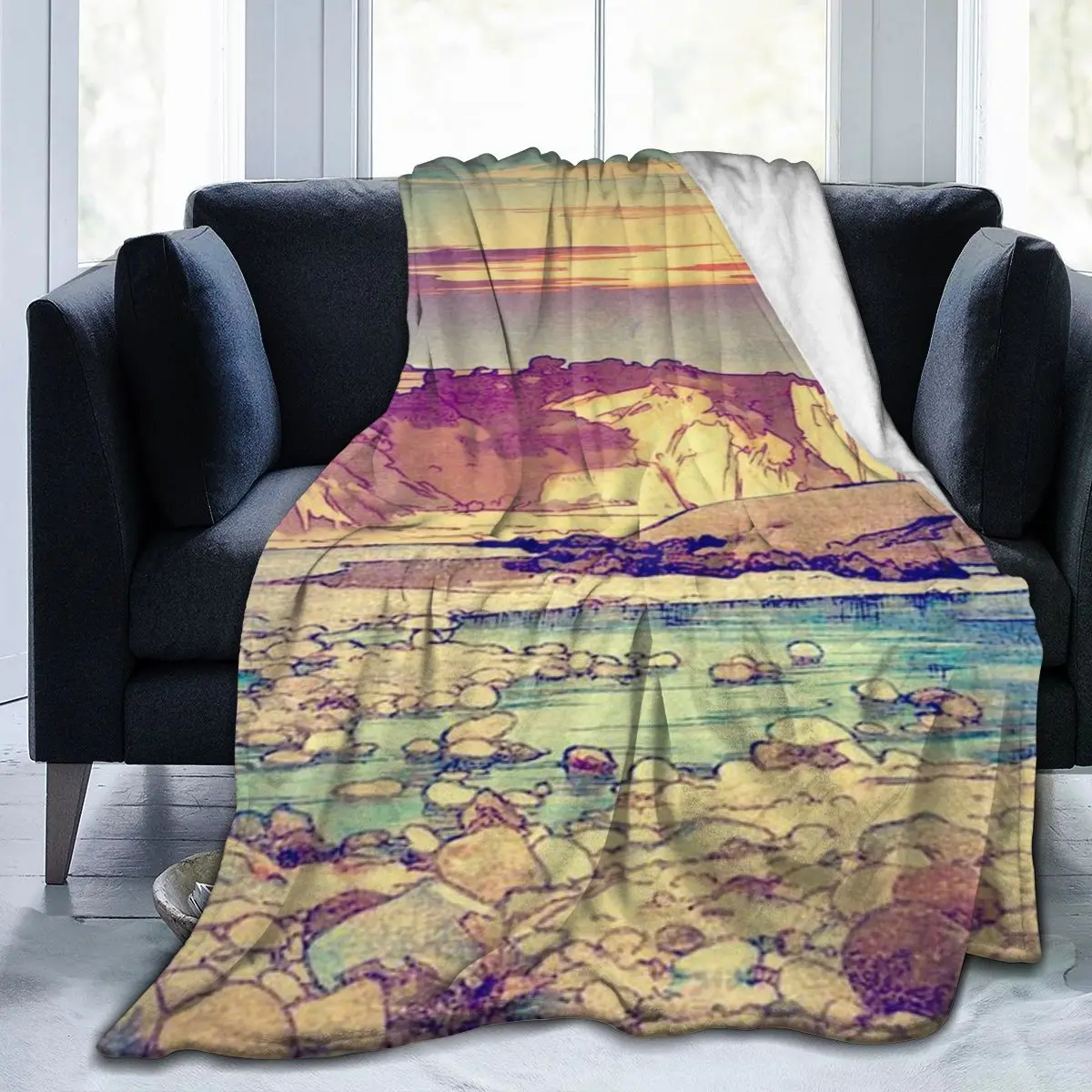 Закат на Yuke — природный пейзаж ультрамягкое одеяло из микрофлиса