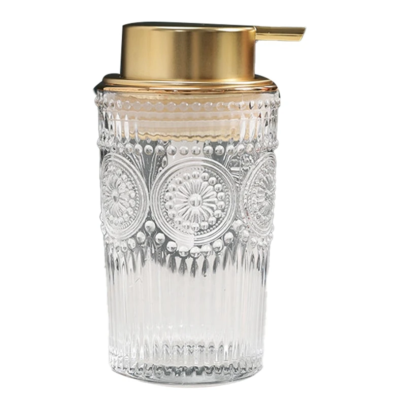 

1 Piece Glass+ABS Pump Head Press And Separate Soap Liquid Bottle Toilet Soap Liquid Bottle L