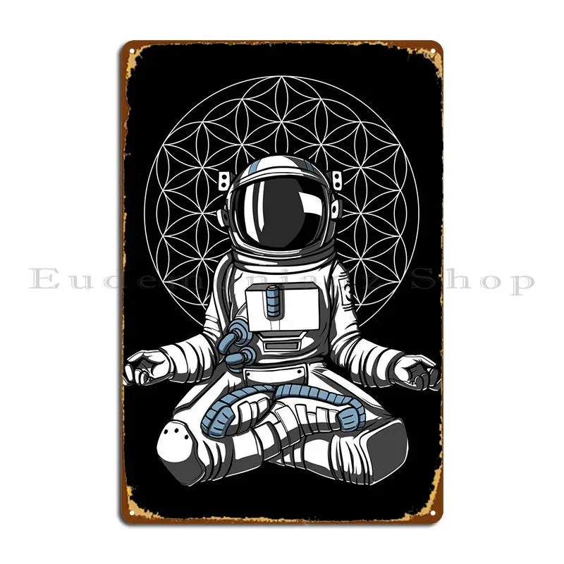 

Астронавт Йога Космос металлический плакат печать на стене пещера бар пещера покраска Вечеринка клуб жестяной знак плакат