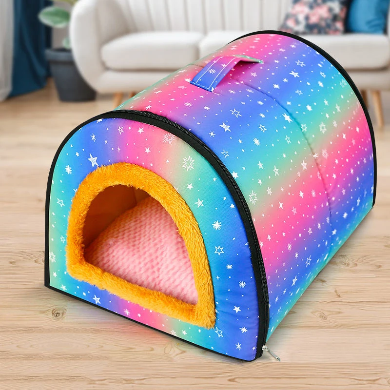 

Soft Dog Bed House Foldable Puppy Kennel Winter Warm Pet House Beds Dogs Cats Bed Medium Big Dogs House