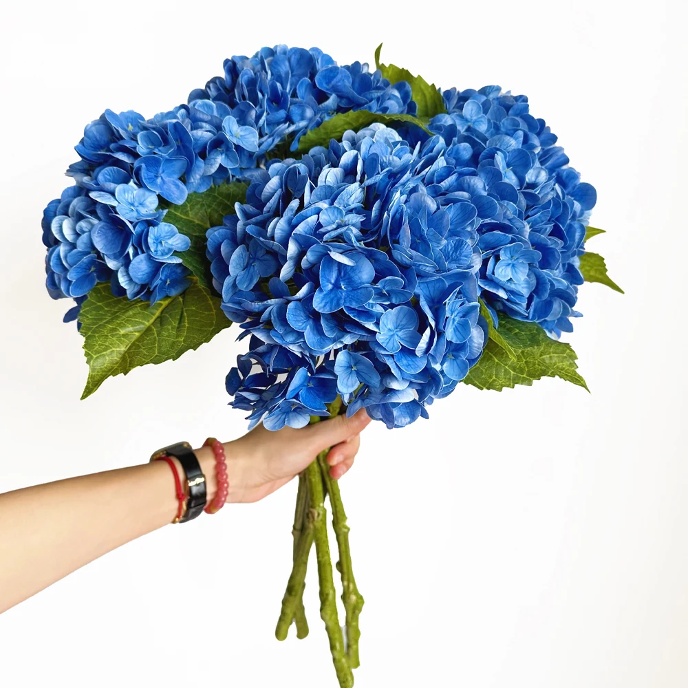 Темно-синяя Реалистичная искусственная Гортензия большой Реалистичный
