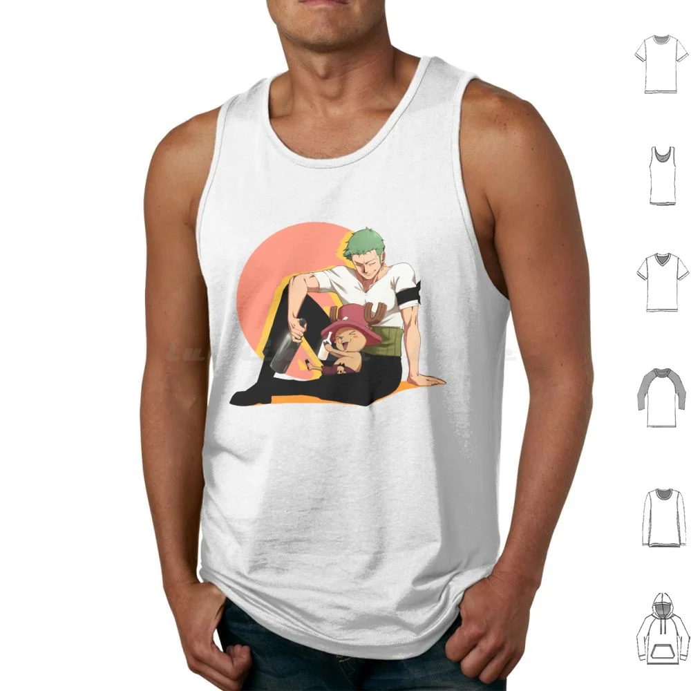 Roronoa Zoro X Тони Чоппер Тони хлопковые майки с принтом Аниме Манга демон Луффи фотоэкипировка шляпа Пираты