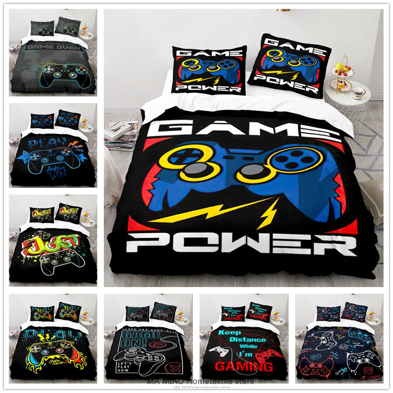 

Комплект постельного белья с 3D геймпадом для детей, мальчиков, подростков, пододеяльник для видеоигр, пододеяльник для молодежи, новый игро...
