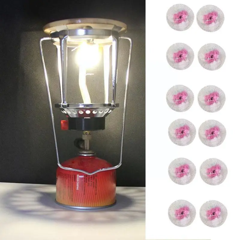 

12Pcs Kerosene Lantern Lights Mantles Mesh Gauze Oil Lamp Gas Quality Mantle Outdoor Cover High Tools Lamp Gas Mantle C2F3