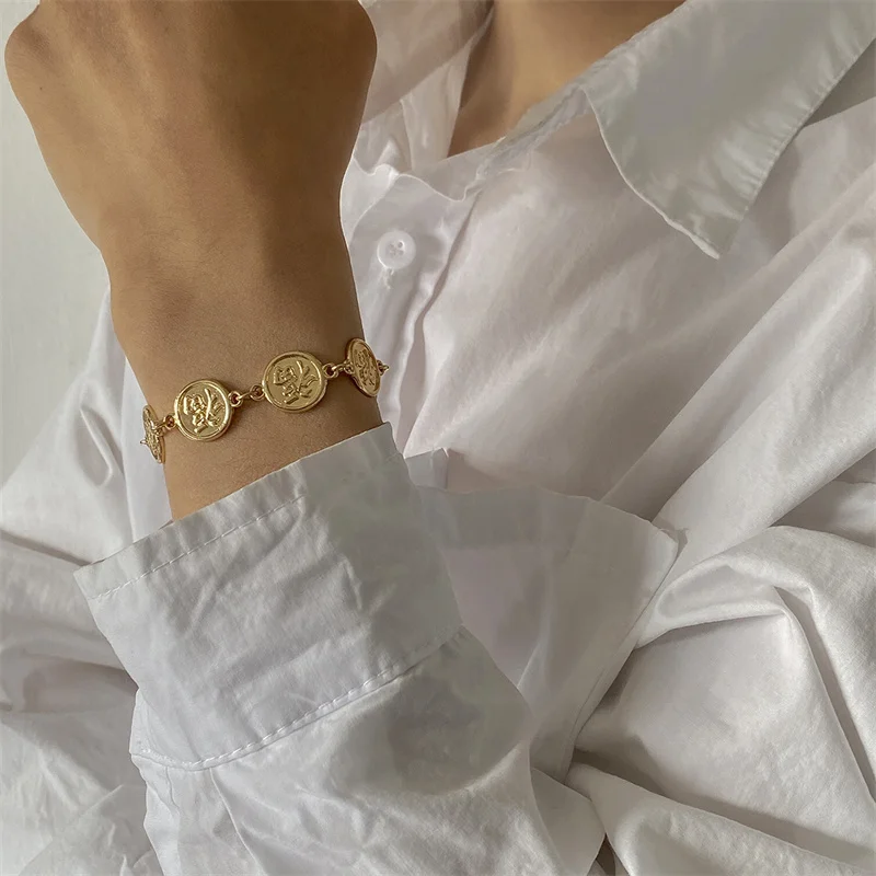

Trendy Fashion Round Chinese Style Chinese Characters Fu Bracelet Trend Personality Men's Bracelet Anniversary Gift Jewelry