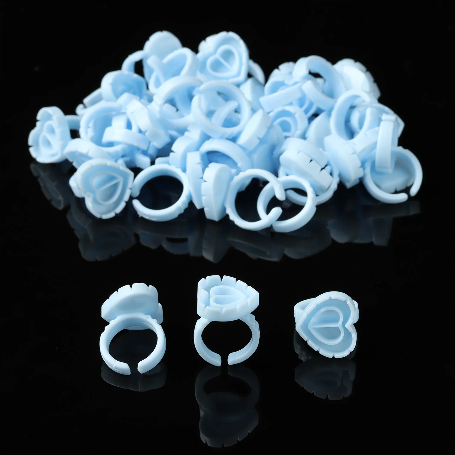 Fanning Plastic Volume Blossom Disposable Glue Rings Glue Cups Lash Glue