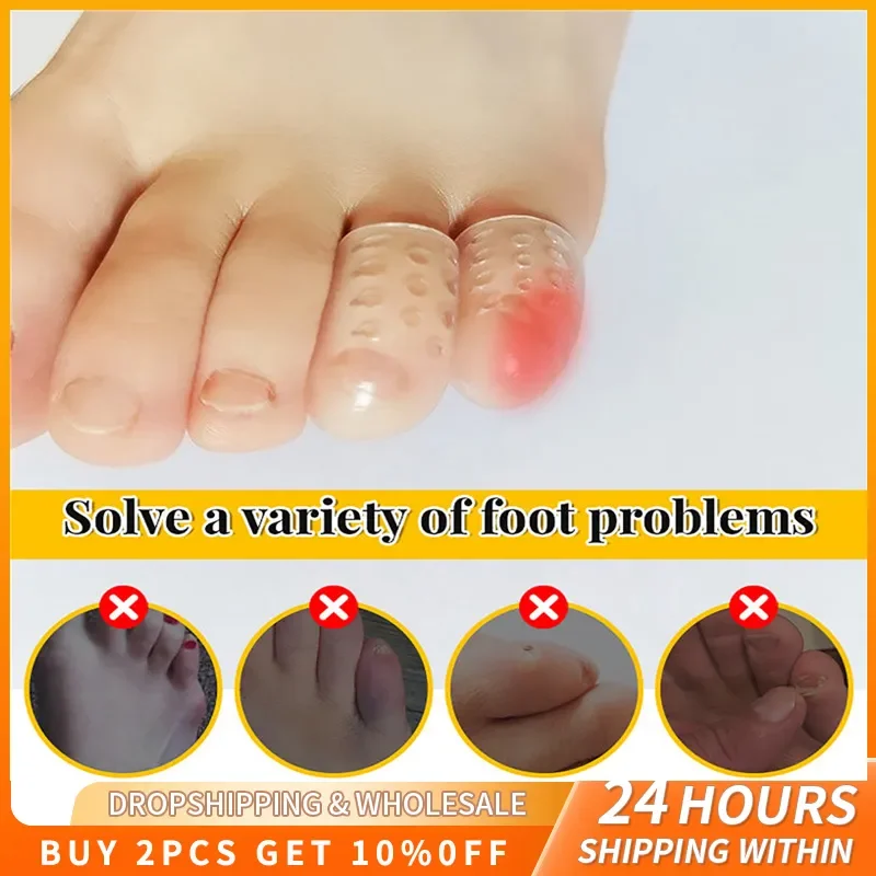 

Cover 2/6/10/20/Pcs Care Toe Protector Breathable Toe Silicone Caps Blisters Prevent Foot Protector Anti-Friction Sleeve Toe
