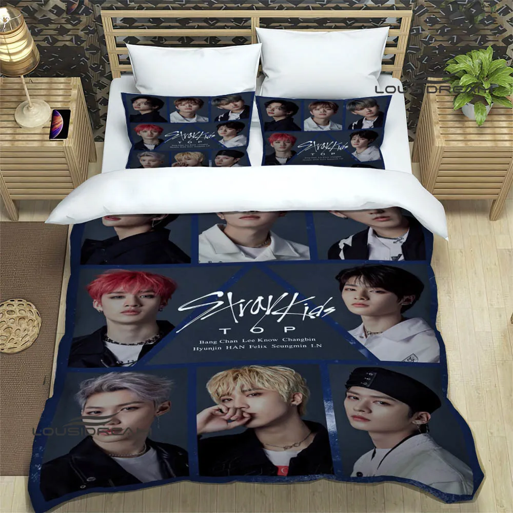 

Stray Kids pattern printed Bedding Sets exquisite bed supplies set duvet cover comforter set bedding set luxury birthday gift