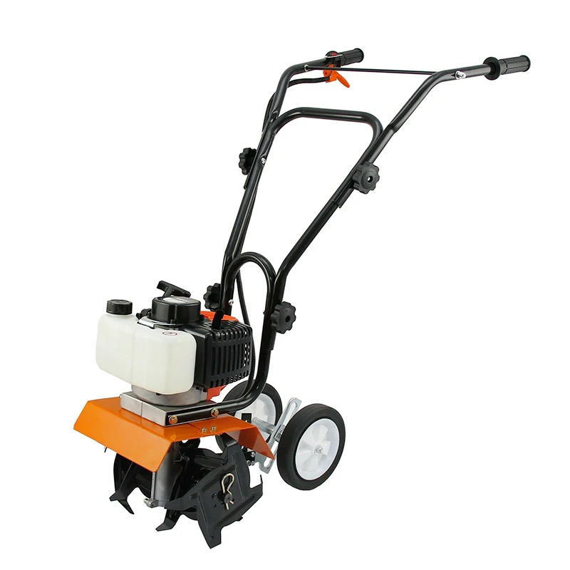 

2 Stroke Power Tiller Portable Garden Mini Tiller Cultivator Agriculture Machine with Adjustable Depth