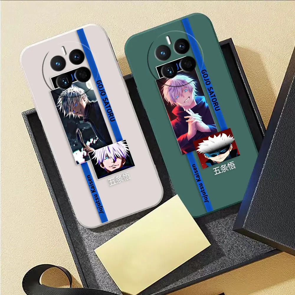 Satoru Gojo Jujutsu Kaisen Phone Case For Huawei MATE 10 20 20X 30 40 50 P20 P30 P40 P50 P60 PRO PLUS Colour Liquid Case Funda