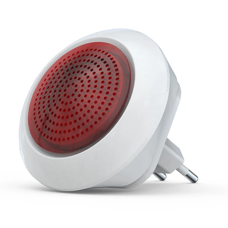 

Tuya Sound Light Sensor Built-In 100DB Siren Alarm Linkage Security Protection Control Via Smartlife APP Zigbee EU Plug