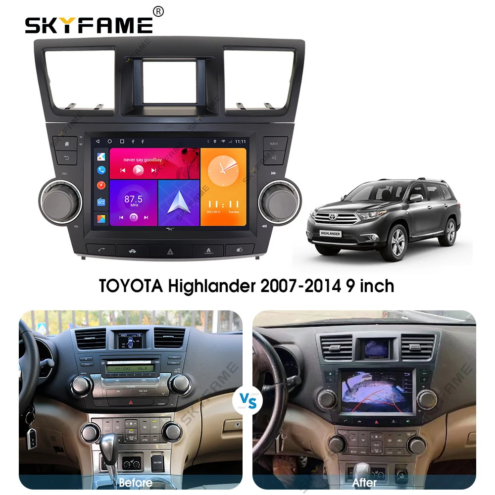 

For Toyota Highlander/Kluger 2007-2014 2 Din Car Radio Android Multimedia Player GPS Navigation IPS Screen DSP Stereo