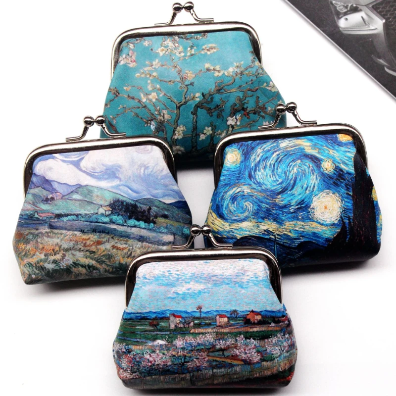 

Vintage Women Mini Printing Coin Purses Girl Hasp Zero Wallet Ladies Clutch Change Purse Female Money Bag PU Leather Wallet