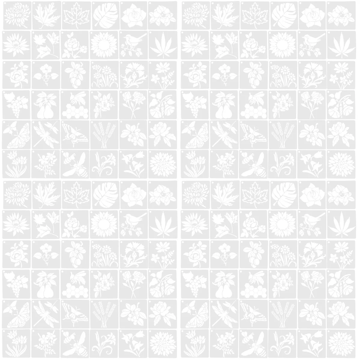 

144 pcs Stencils for Painting Flower Painting Stencils Hollow-out Drawing Templates DIY Stencils