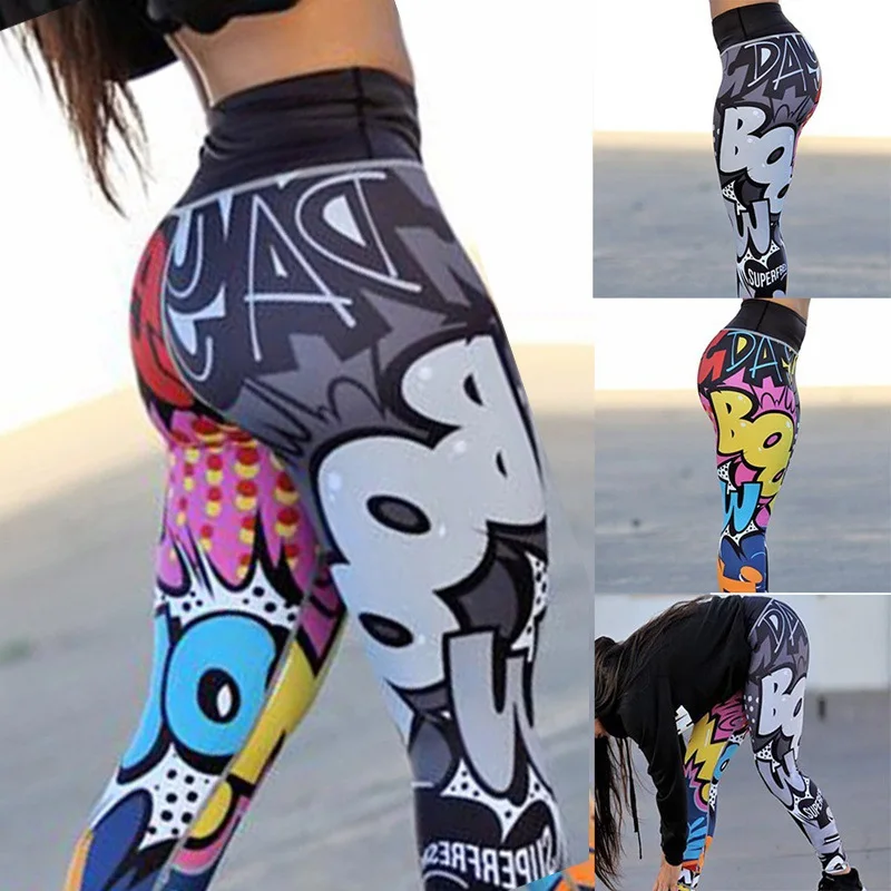 Y2K Streetwear Push Up Seamless Leggings Women Vintage Letter Printed Yoga Pants Female Sexy Skinny Fitness Leggins Gym Legging