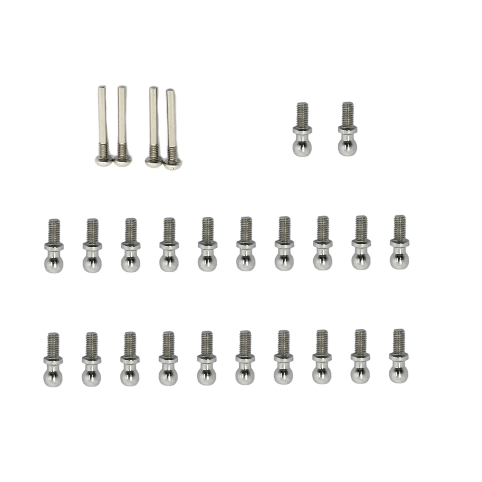 

26 Pieces 1:12 Scale Screws Ball Head Screw Set Metal Upgrade Part for Wltoys A949 A959 A969 A979 K929 RC Buggy Truck