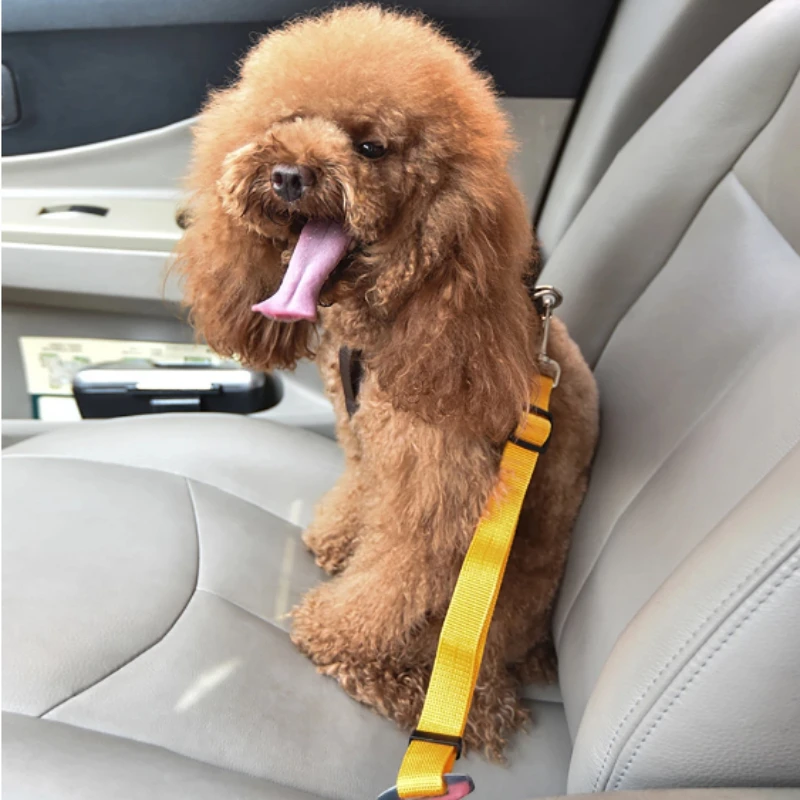 

1PC Dog Cat Car Safety Belt Adjustable Leash Vehicle Seat Belt Magic Clip Pet Supplies Harness Travel Traction Collar Harness