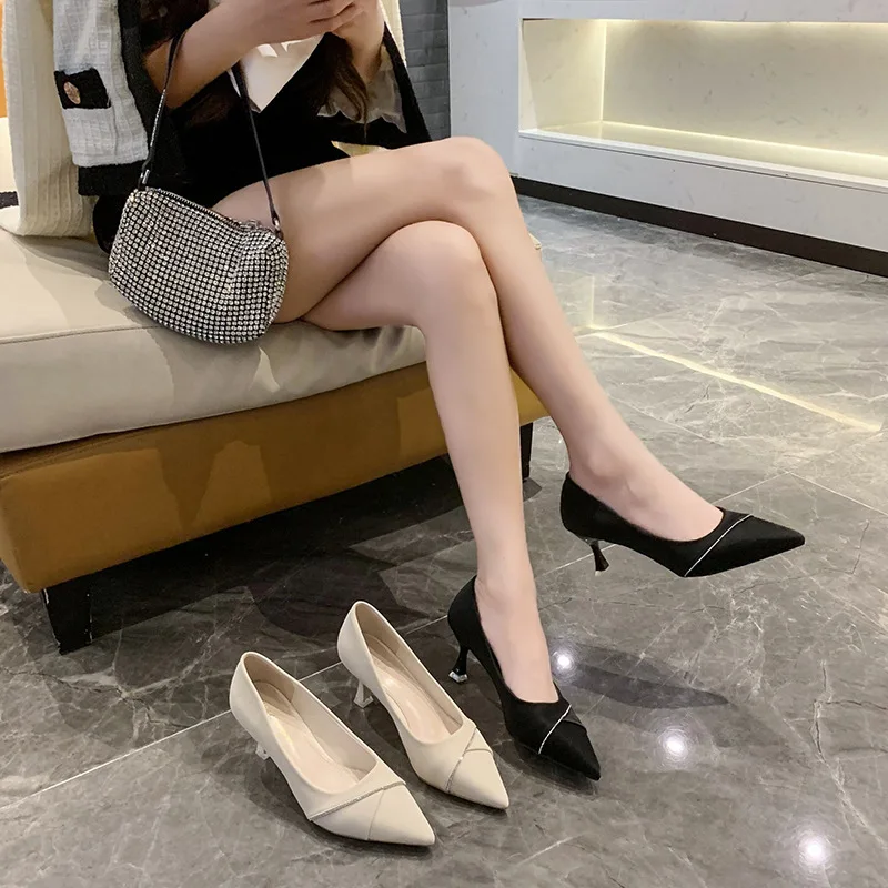 

Туфли женские с закрытым носком, на высоком каблуке 12 см, 2023