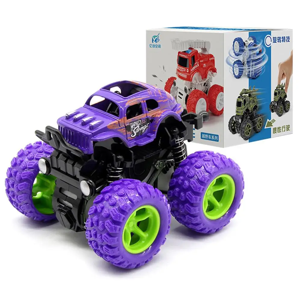 

360° Rotating Stunt Off-road Cars 4 Wheel Inertia Drive Crash Shock Resistant Toy Cars For 3-6 Years Old Boys Girls