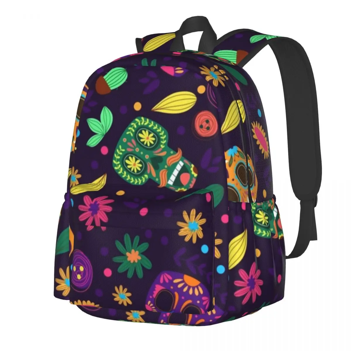 

Cute Skull Backpack Mexican Skulls Collection Outdoor Backpacks Women Men Colorful Breathable School Bags Pretty Rucksack