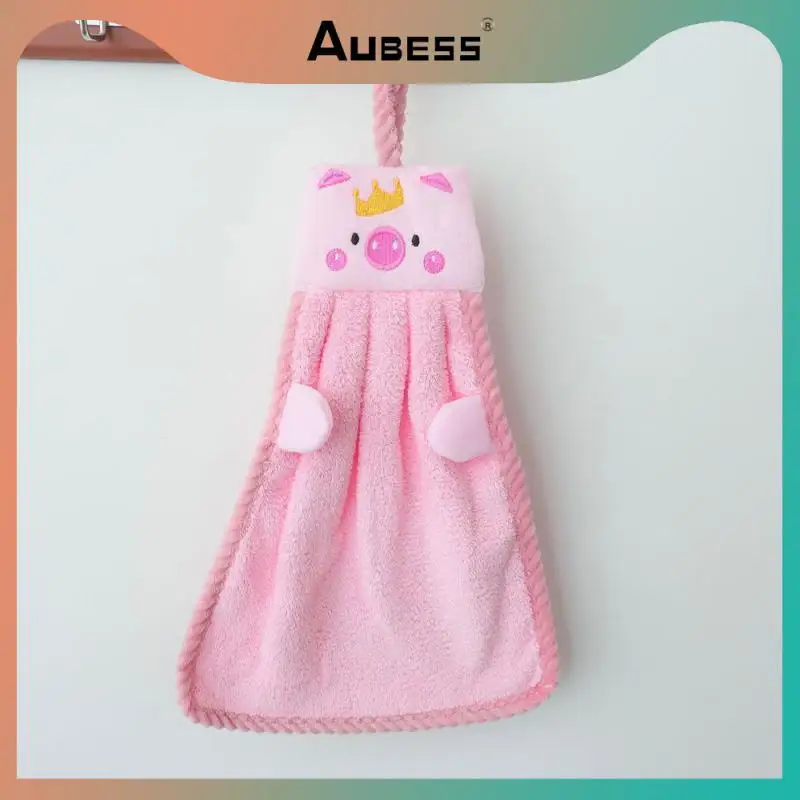 

Neatly Wired Towels Cute Design Quick Drying Used Repeatedly Multi Scene Use Little Pig Towel Household Cute Absorbent