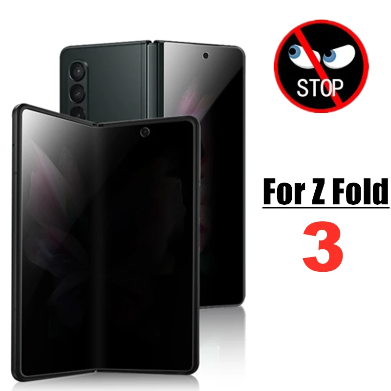 

Anti Glare Hydrogel Film For Samsung Galaxy Z Fold 3 5G Privacy Screen Protector Inside Back Film Ant-Spy For Galaxy Z Fold 3