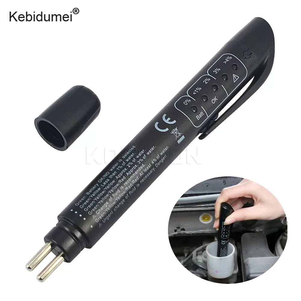 

Car Brake Fluid Liquid Tester Pen Electronic Automotive Brake Liquid Testing Tool 5 LED Vehicle Brake Liquid Tester