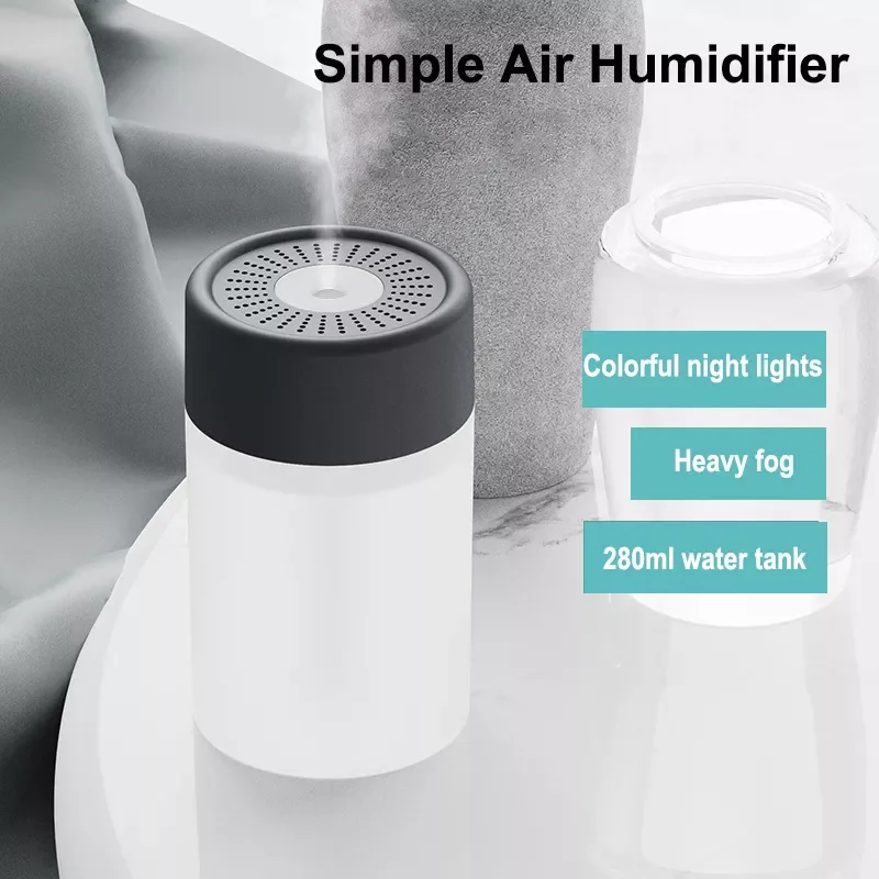 

Humidifier USB Ambience Light Silent Portable Sprayer Small Aromatherapy Diffuser Cool Mist Atomizer for Home Car