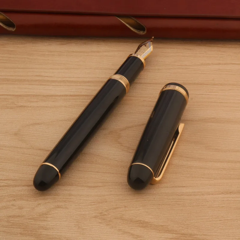 Фото JINHAO X350 авторучка для каллиграфического металлическая ручка, Золотой EF F Nib Business Office школьные письменные принадлежности чернильные ручки №4