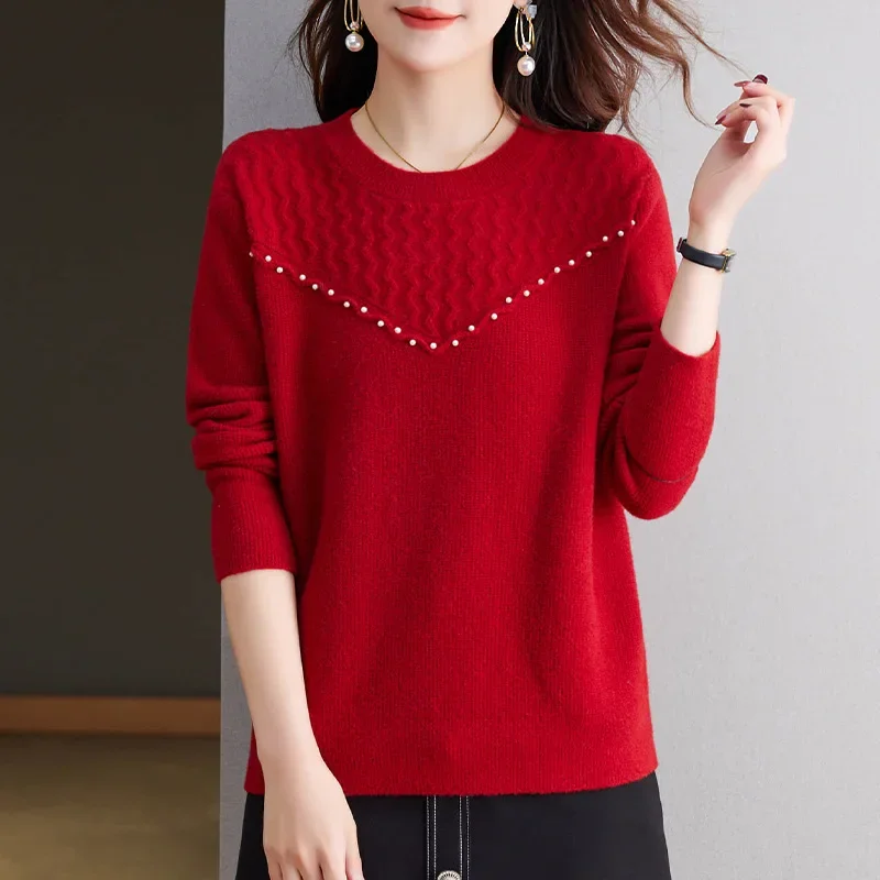 Высококачественный свитерный женский трикотаж 2024 новый стиль весенний свитер с