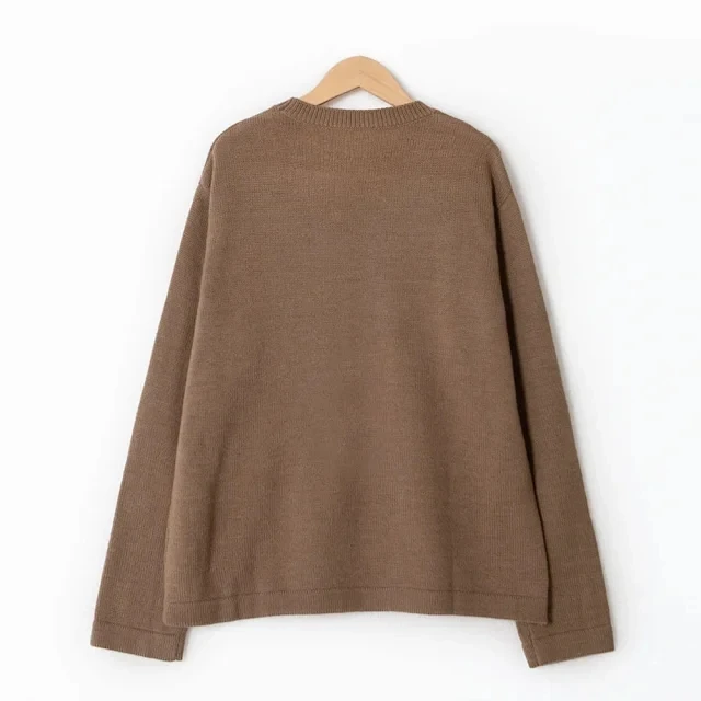 

Letter Printed Knit Sweater Women Round Neck Loose Casual Spring 2022 Long Sleeve Female Jumper