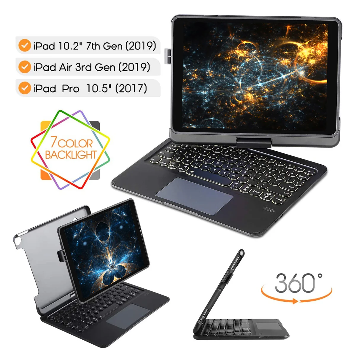 

Magic Touchpad Keyboard Case for iPad 10.2 7th 8th 9th 10.2 Pro 10.5 Air 3 Russian Spanish Arabic Korean