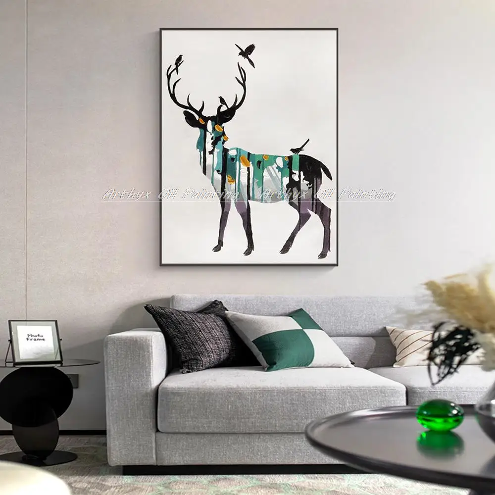 Arthyx большая ручная роспись современная абстрактная картина маслом с