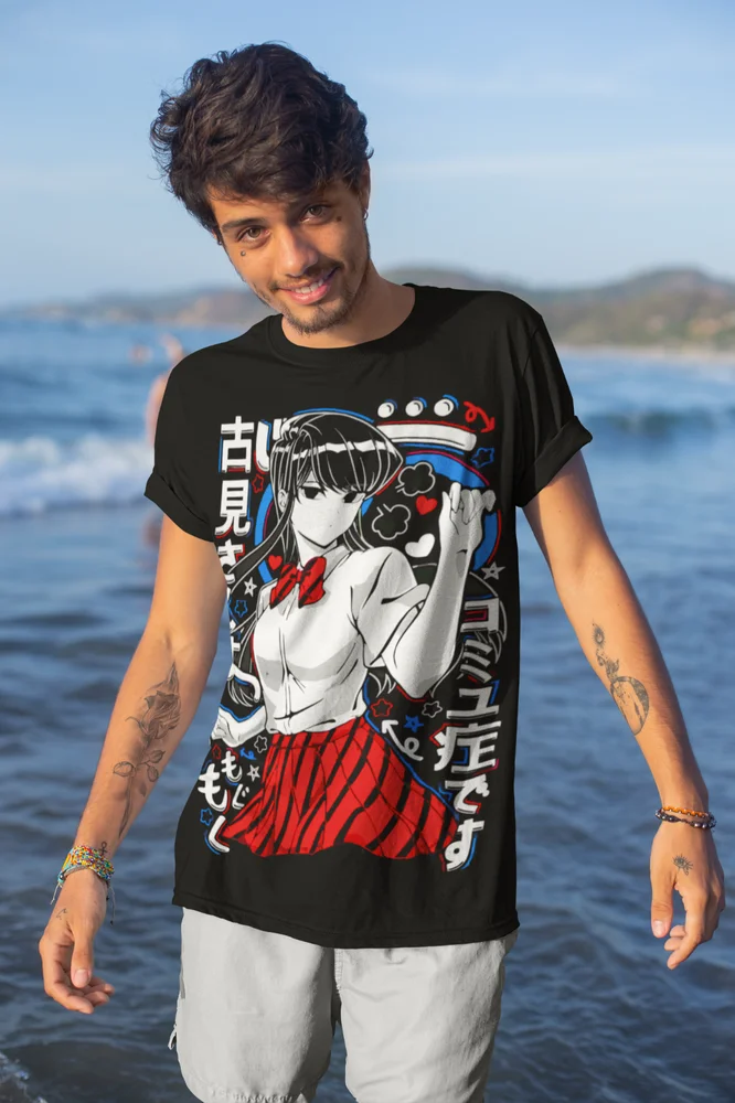 Футболка унисекс из аниме Коми Сан не может общаться мягкая футболка Манга