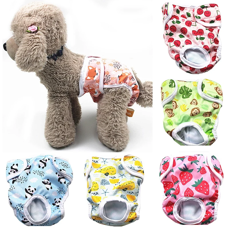 Dog Diapers Physiological Pant Puppy Women's Panties Shorts Underwear Washable Female Dog Diper Panties Pet Dog Cat Clothes