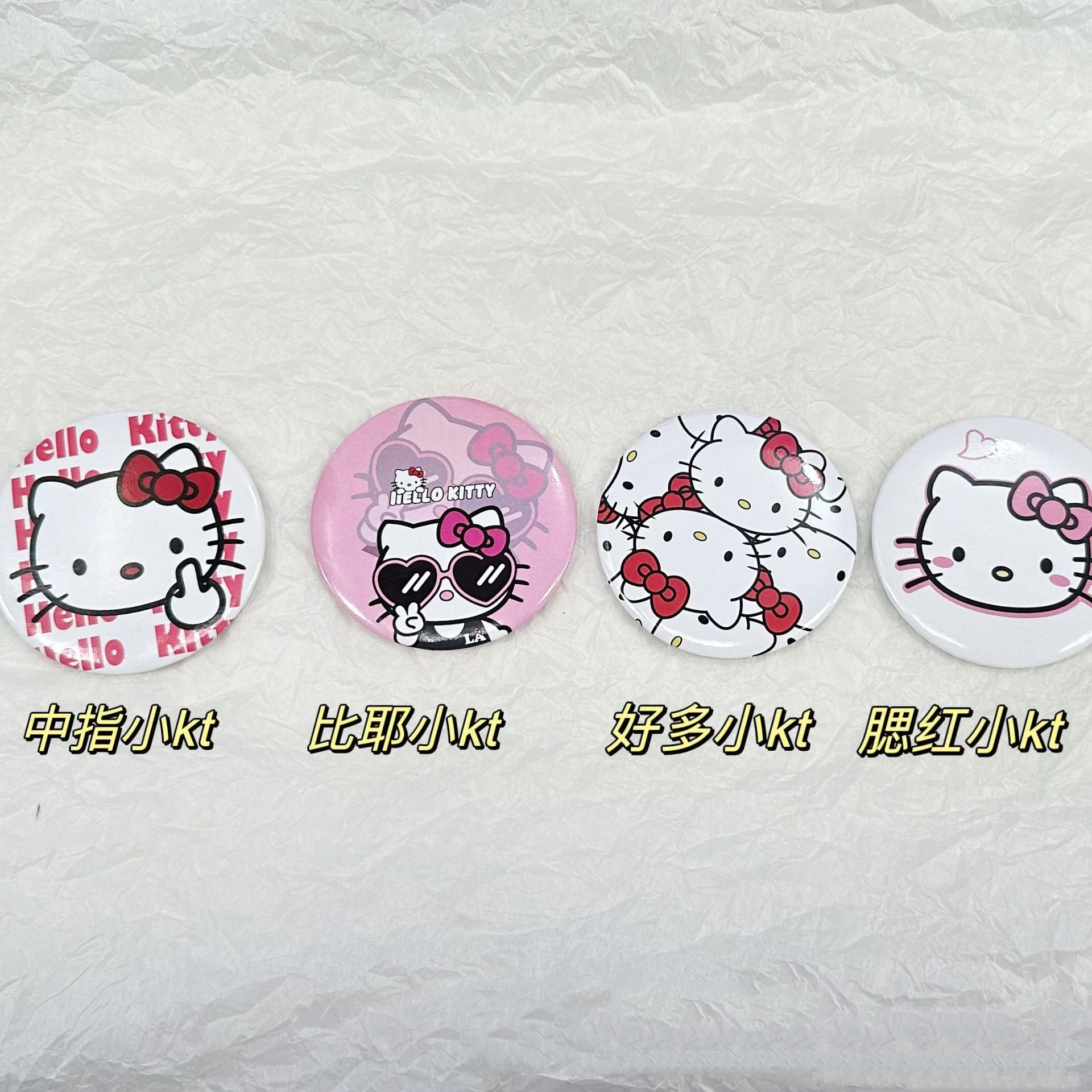 

Hello Kitty Sanrio Small Round Mirror Anime Makeup About 7cm Mirror Kawaii Convince Portable Beauty Kuromi Friends Girls Gifts