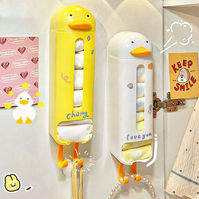 Настенный контейнер для хранения нижнего белья в виде утки органайзер трусиков и