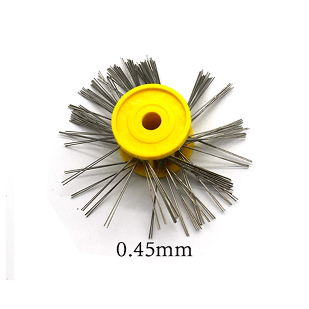 

1 шт. 0,2/0,3/0,45/0,6/0,8/1,0 мм стальная проволока, матовая щетка, золото, серебро, металлические шлифовальные щетки, инструмент для металлической пескоструйной обработки