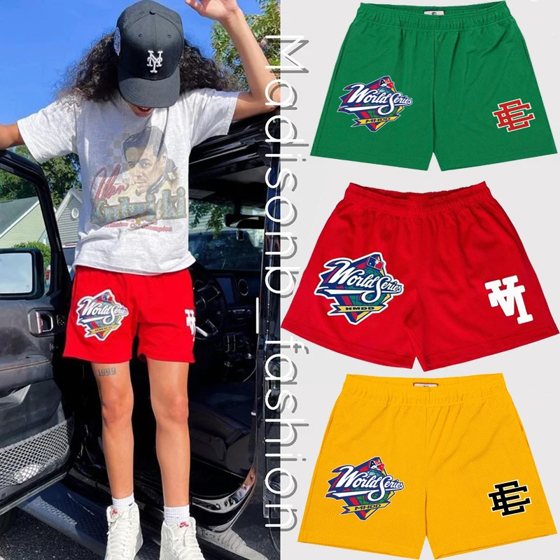 

Шорты для фитнеса мужские, повседневные пляжные штаны, быстросохнущие сетчатые дышащие, для бега и баскетбола, брендовые, лето