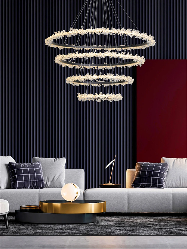 

Nordic Crystal LED Chandeliers For Living Room LED Pendant Lamp Dining Bedroom Art Villa Restaurant Indoor Decorations Lighting