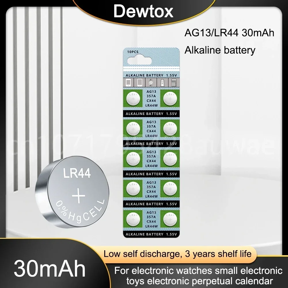 10-20 шт. кнопочные батарейки AG13 LR44 L1154 RW82 RW42 SR1154 30 мАч 1 55 в